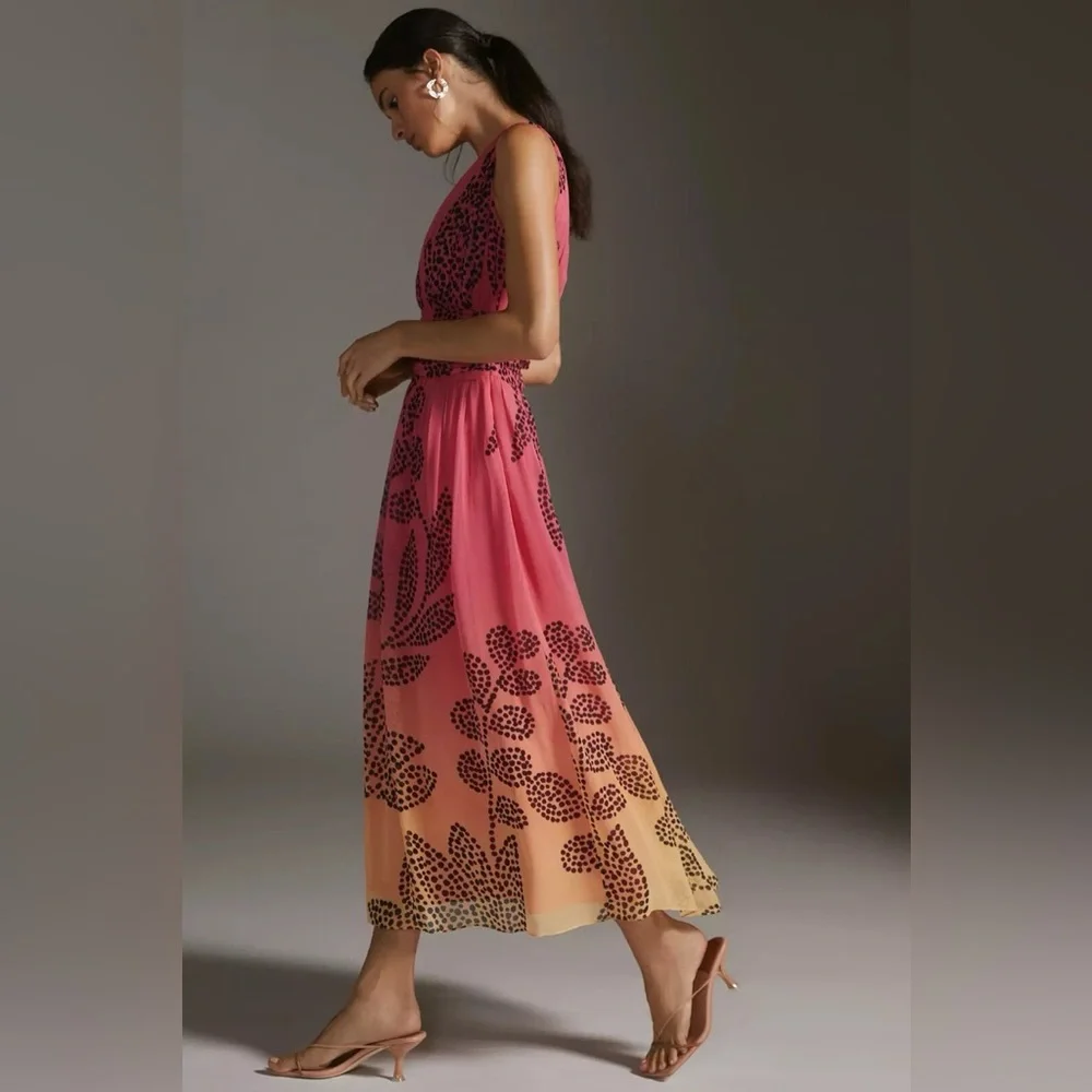 Anthropologie Verb by Pallavi Singhee Ombre Maxi Dress XXS - Picture 2 of 16